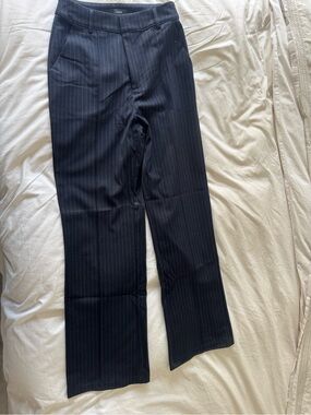 Aqua Navy Pinstripe Dress Pants